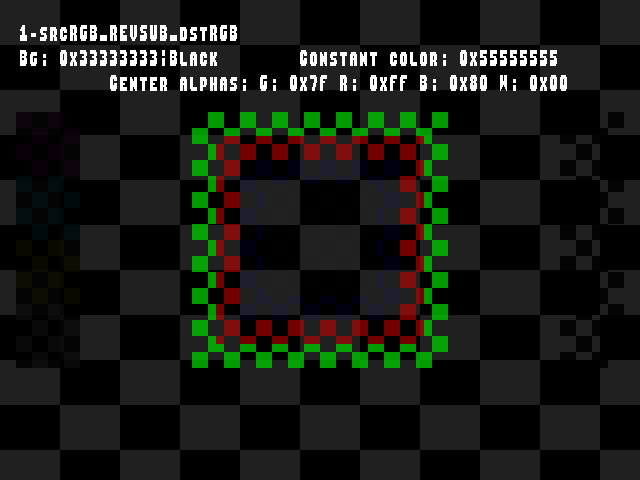 No alpha test result for Blend_tests::1-srcRGB_REVSUB_dstRGB