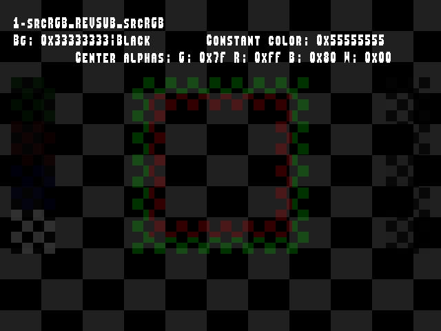 No alpha test result for Blend_tests::1-srcRGB_REVSUB_srcRGB