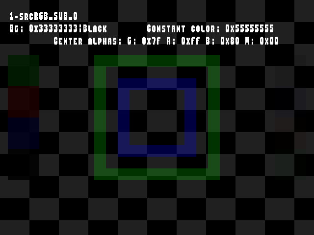 No alpha test result for Blend_tests::1-srcRGB_SUB_0