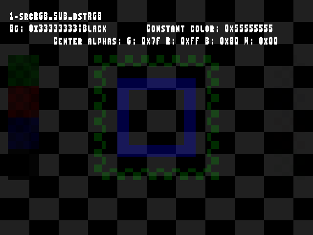No alpha test result for Blend_tests::1-srcRGB_SUB_dstRGB