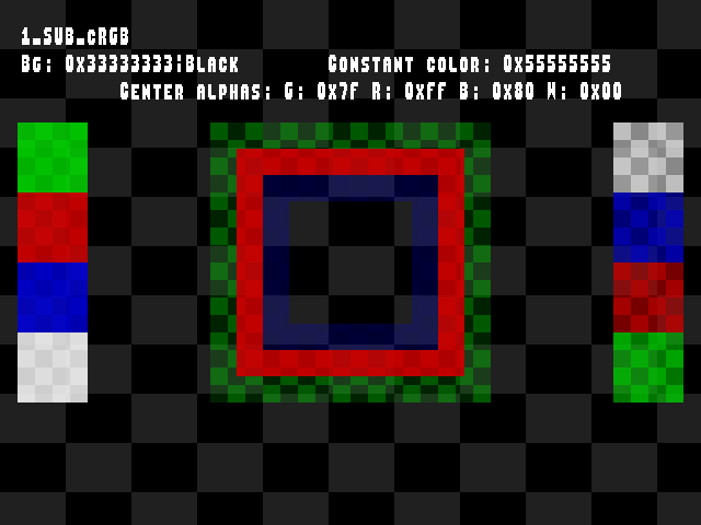 No alpha test result for Blend_tests::1_SUB_cRGB