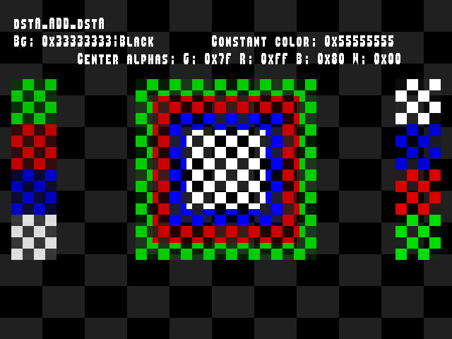 No alpha test result for Blend_tests::dstA_ADD_dstA