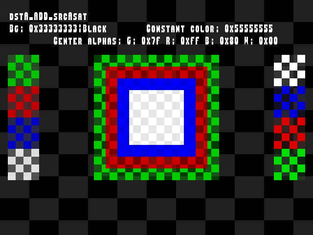 No alpha test result for Blend_tests::dstA_ADD_srcAsat