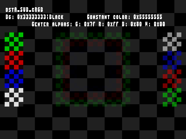 No alpha test result for Blend_tests::dstA_SUB_cRGB