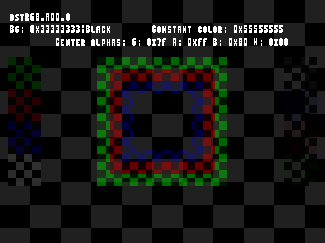 No alpha test result for Blend_tests::dstRGB_ADD_0