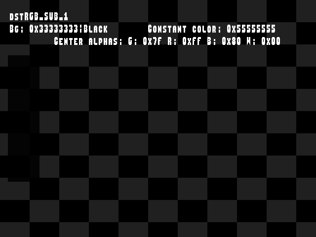 No alpha test result for Blend_tests::dstRGB_SUB_1