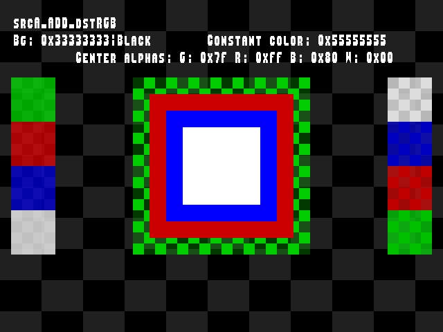 No alpha test result for Blend_tests::srcA_ADD_dstRGB