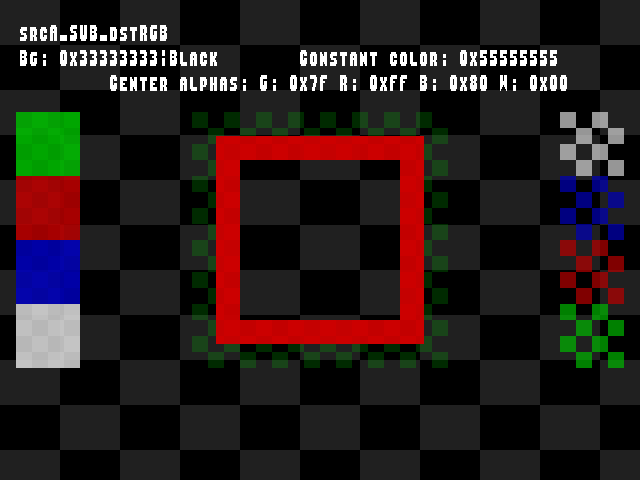 No alpha test result for Blend_tests::srcA_SUB_dstRGB