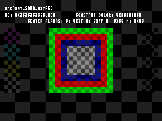 No alpha test result for Blend_tests::srcAsat_SADD_dstRGB