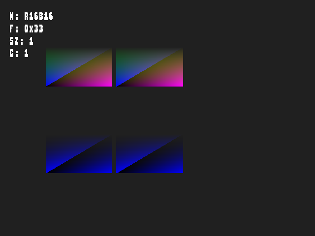 No alpha test result for Volume_texture::R16B16