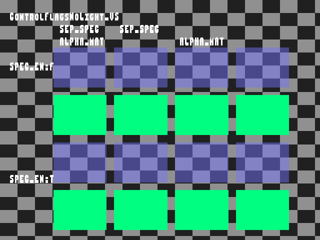 Golden image for Specular_back::ControlFlagsNoLight_VS in xemu