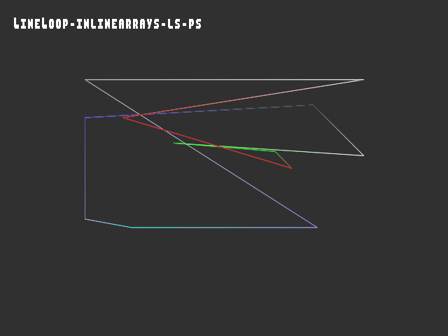 Golden image for 3D_primitive::LineLoop-inlinearrays-ls-ps in xemu