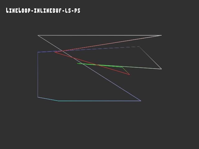 Golden image for 3D_primitive::LineLoop-inlinebuf-ls-ps in xemu