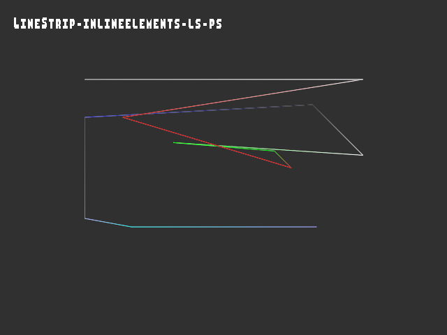 Golden image for 3D_primitive::LineStrip-inlineelements-ls-ps in xemu