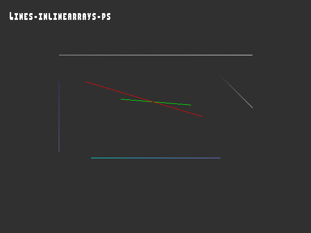 Golden image for 3D_primitive::Lines-inlinearrays-ps in xemu