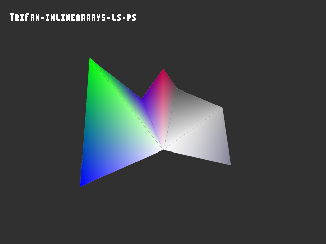 Golden image for 3D_primitive::TriFan-inlinearrays-ls-ps in xemu