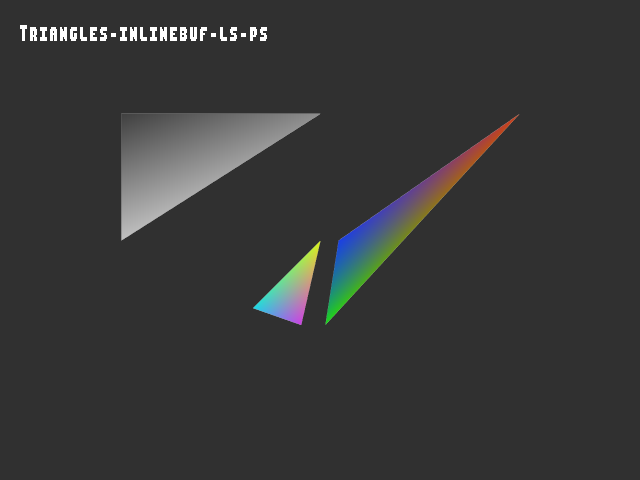 Golden image for 3D_primitive::Triangles-inlinebuf-ls-ps in xemu
