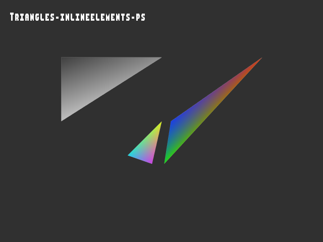 Golden image for 3D_primitive::Triangles-inlineelements-ps in xemu