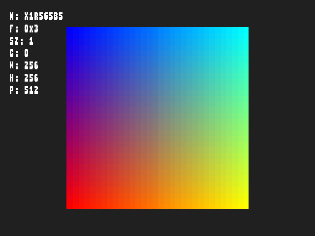 Golden image for Texture_format::TexFmt_X1R5G5B5 in xemu