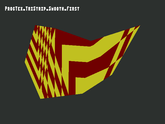 Golden image for Shade_model::ProgTex_TriStrip_Smooth_First in xemu