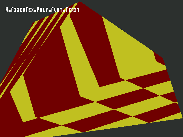 Golden image for Shade_model::W_FixedTex_Poly_Flat_First in xemu