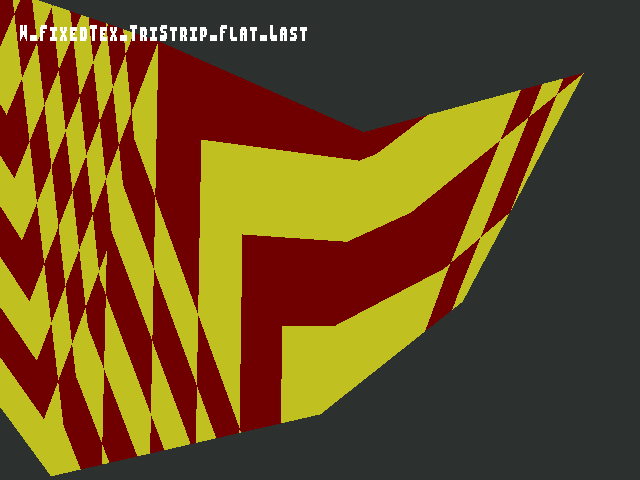 Golden image for Shade_model::W_FixedTex_TriStrip_Flat_Last in xemu