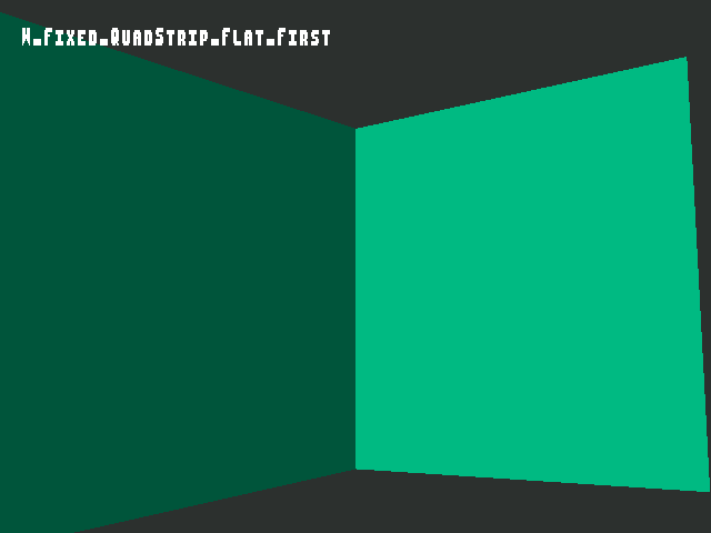 Golden image for Shade_model::W_Fixed_QuadStrip_Flat_First in xemu