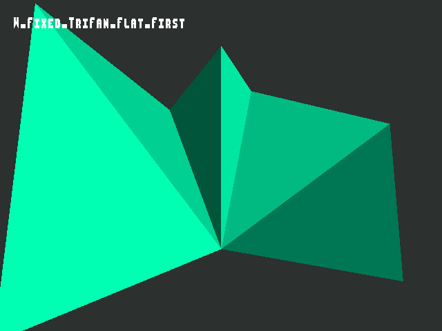 Golden image for Shade_model::W_Fixed_TriFan_Flat_First in xemu