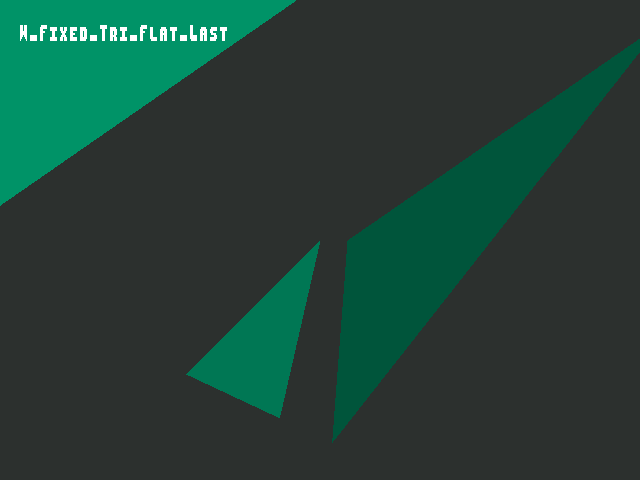 Golden image for Shade_model::W_Fixed_Tri_Flat_Last in xemu