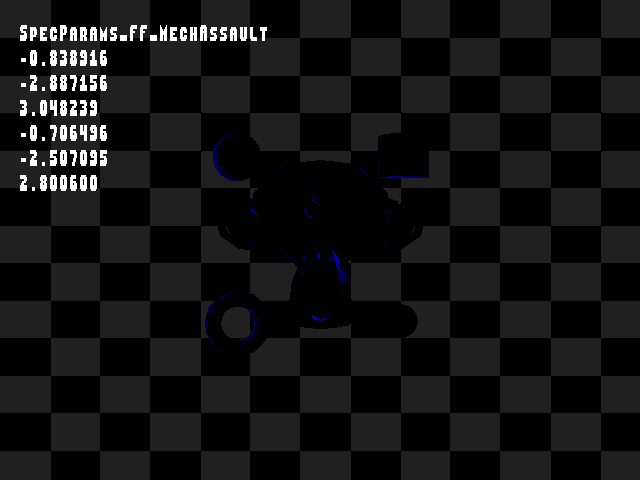 Golden image for Specular_back::SpecParams_FF_MechAssault in xemu