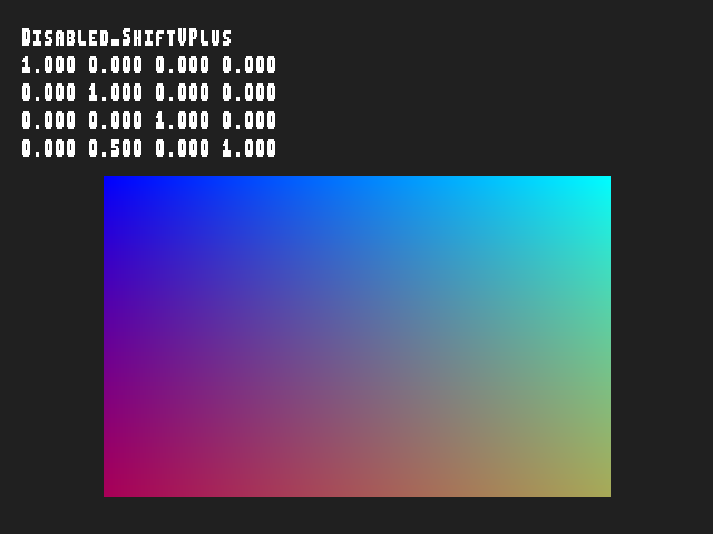 Golden image for Texgen_with_texture_matrix::Disabled_ShiftVPlus in xemu