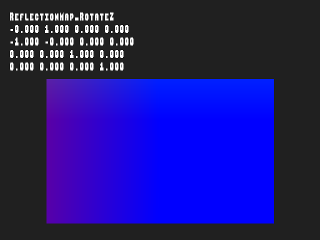 Golden image for Texgen_with_texture_matrix::ReflectionMap_RotateZ in xemu