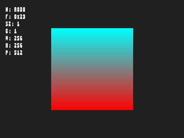 Golden image for Texture_render_target::TexFmt_R8B8 in xemu