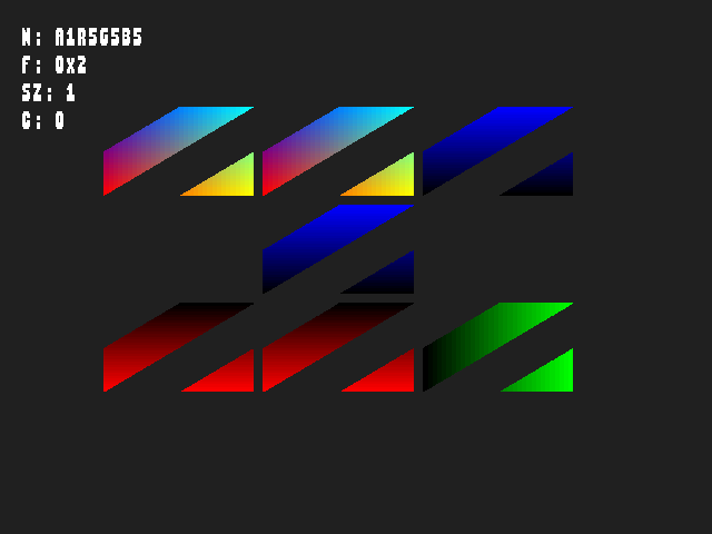 Golden image for Volume_texture::A1R5G5B5 in xemu