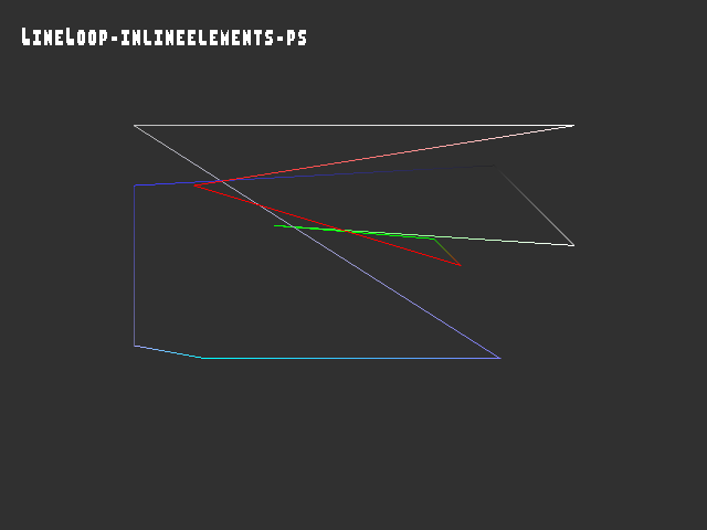 Golden image for 3D_primitive::LineLoop-inlineelements-ps in xemu