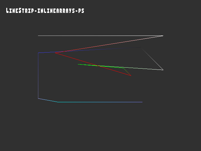 Golden image for 3D_primitive::LineStrip-inlinearrays-ps in xemu