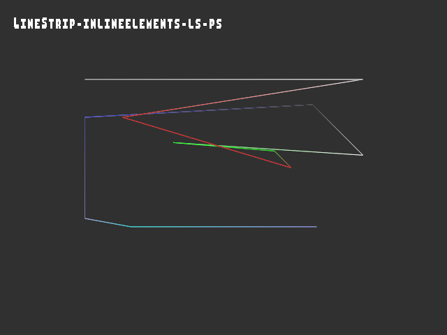 Golden image for 3D_primitive::LineStrip-inlineelements-ls-ps in xemu