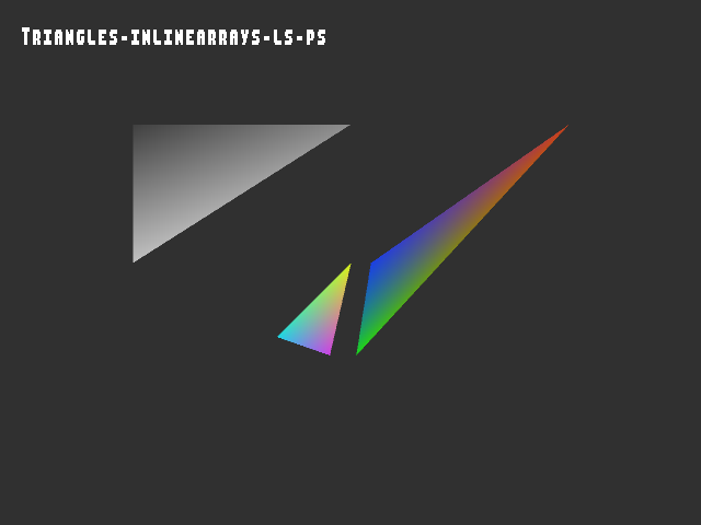Golden image for 3D_primitive::Triangles-inlinearrays-ls-ps in xemu