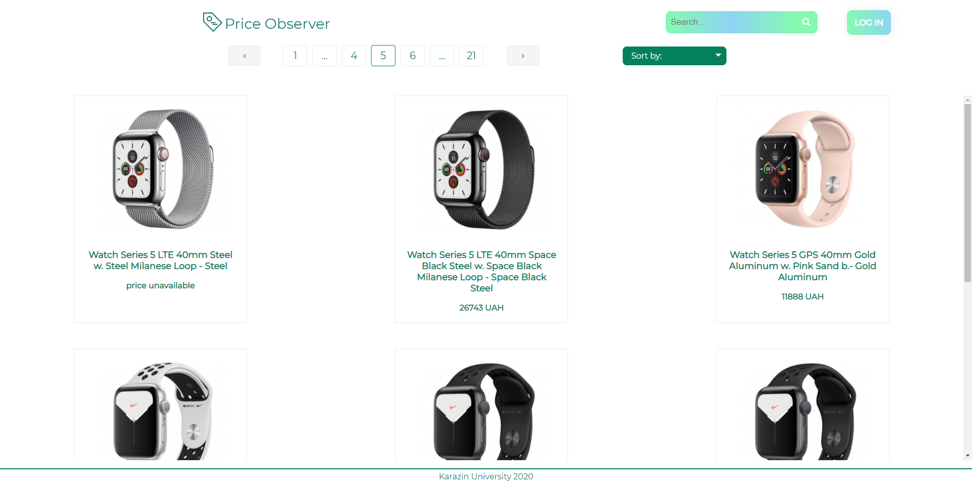 Price Observer smartwatches page