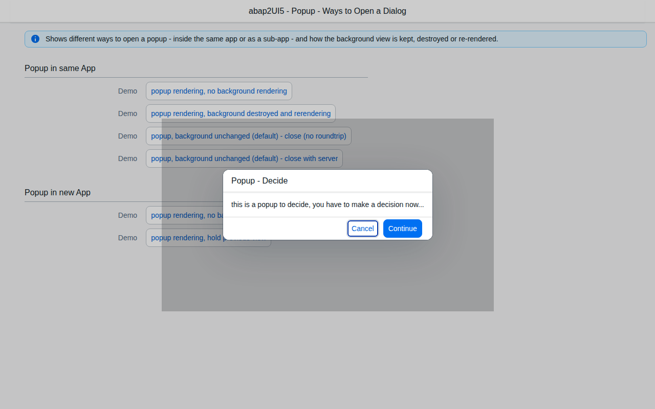 A popup