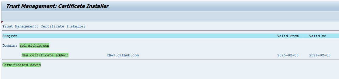 Installer Result