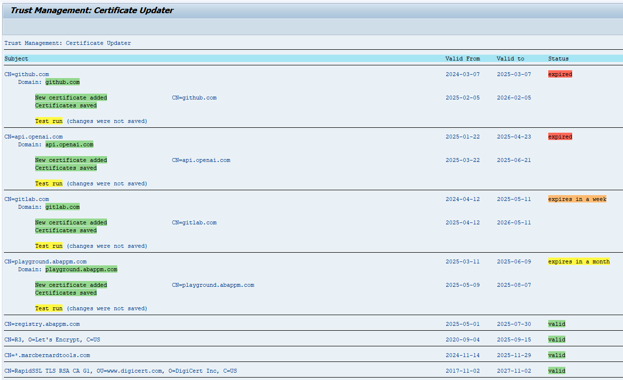 Updater Result