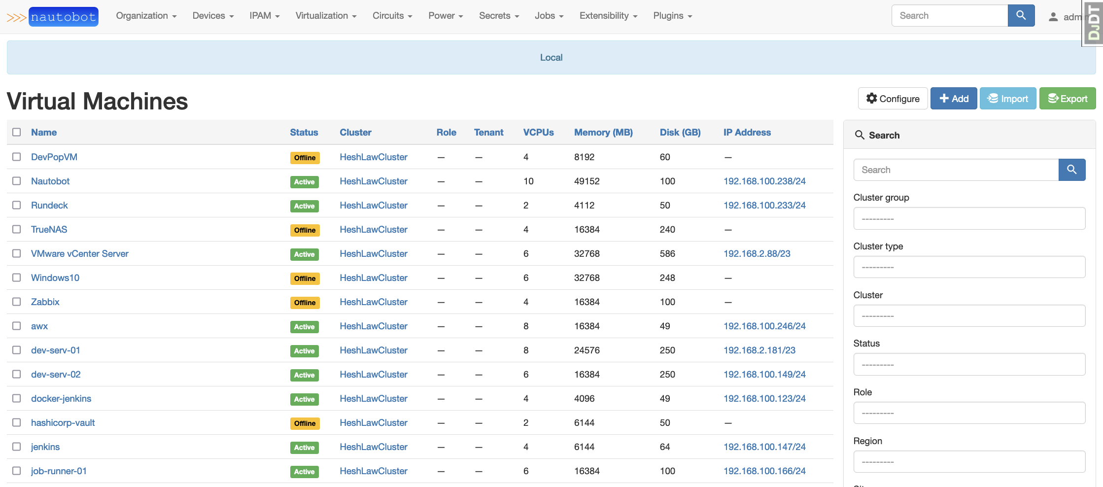 VirtualMachines