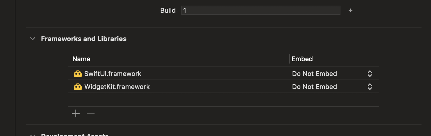 Add dependency to the widget target