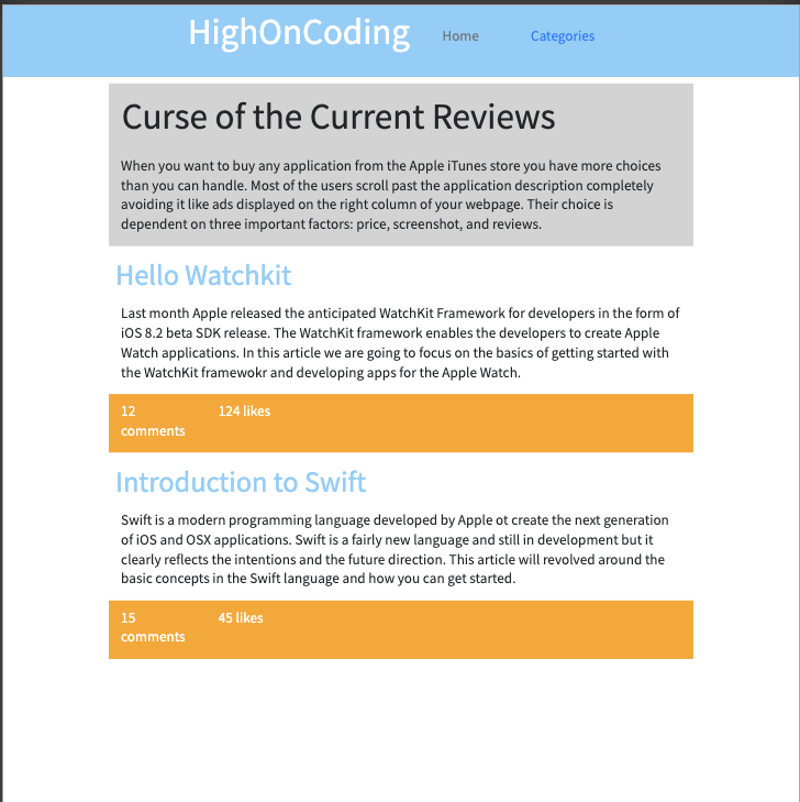 HighOnCoding Index Bootstrap Mobile