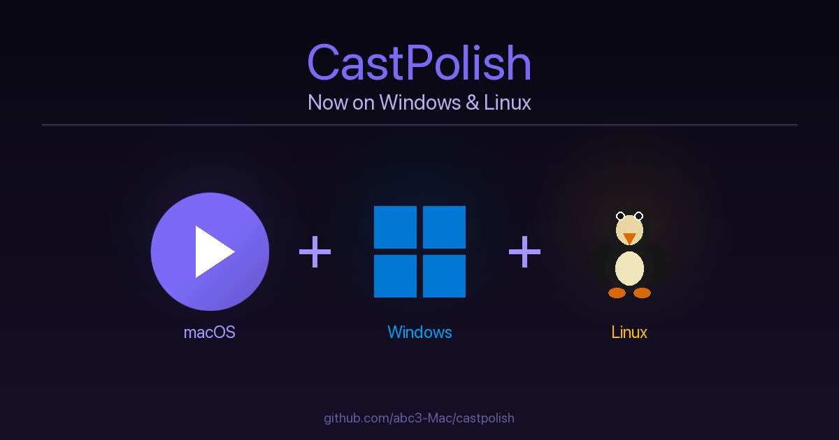 Installing CastPolish on Windows and Linux