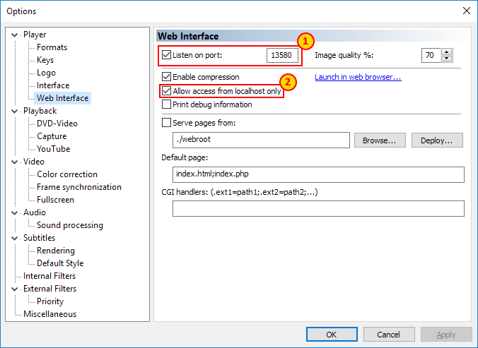 MPC-HC Settings