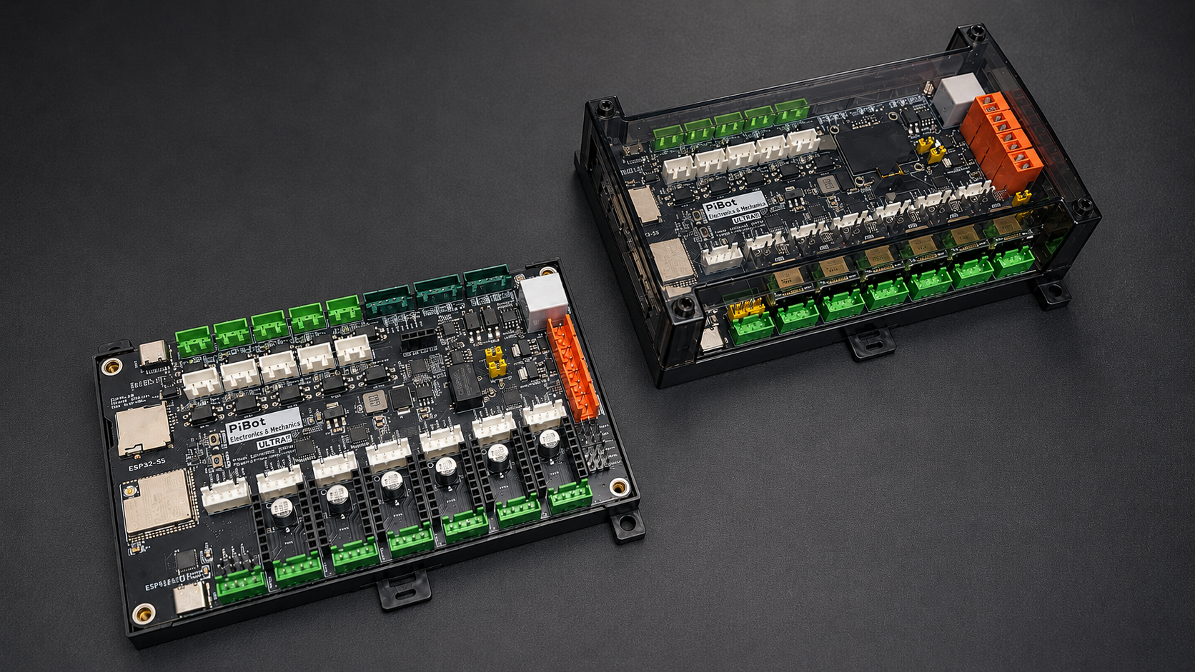 PiBot Controller V5.88 Ultra in its DIN-rail enclosure