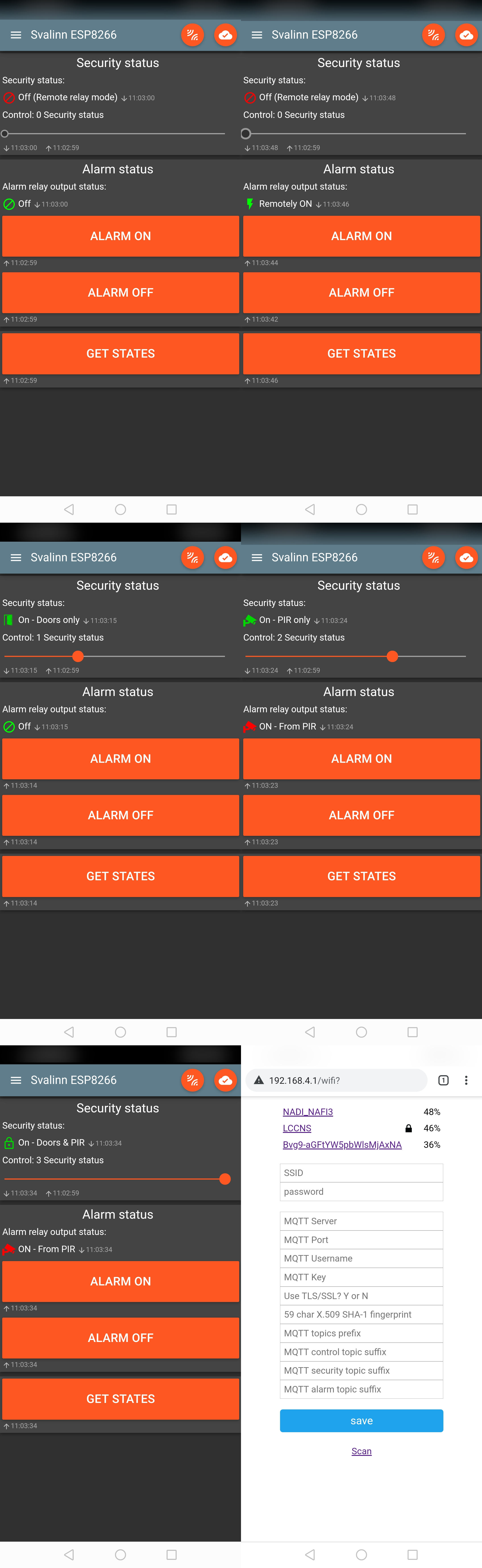 MQTT App and Configuration panel