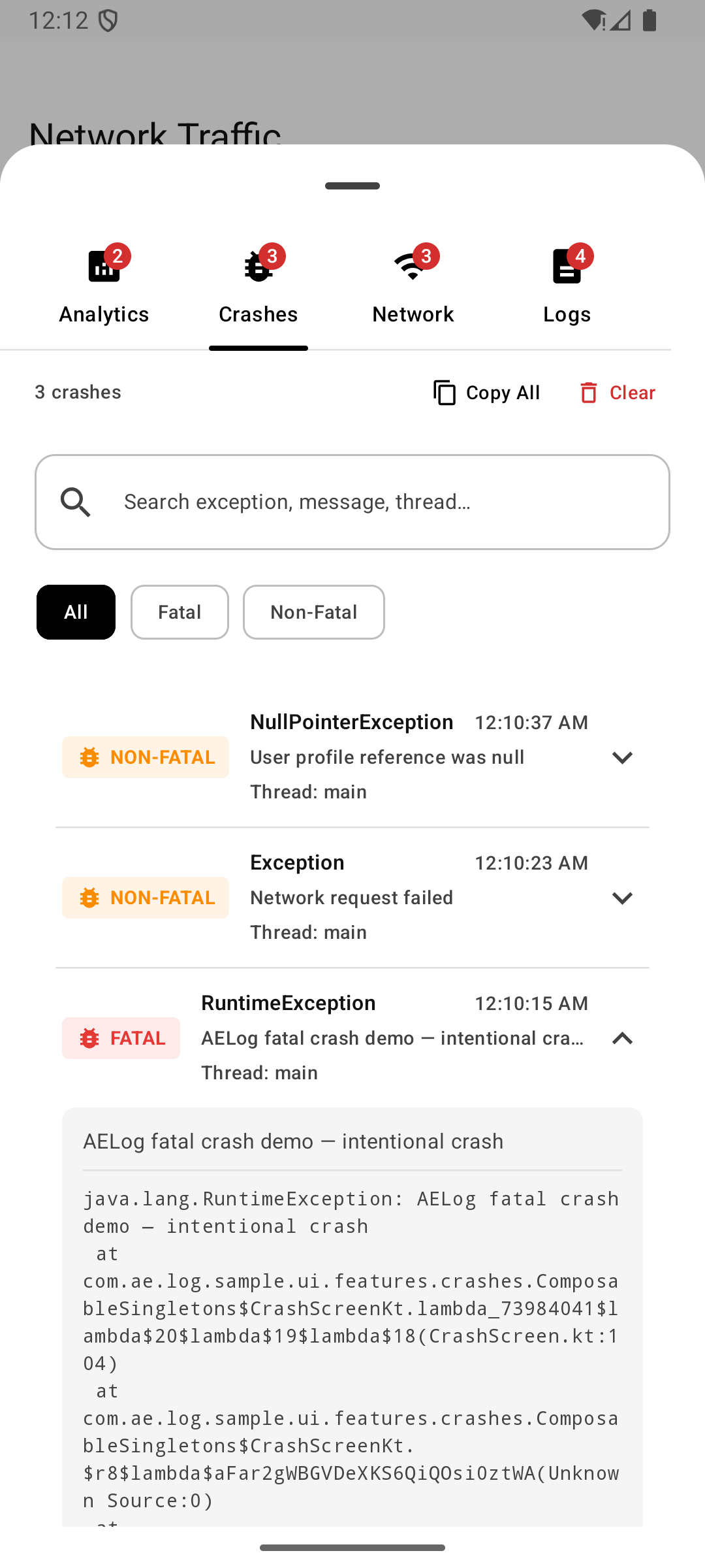 Crashes Plugin